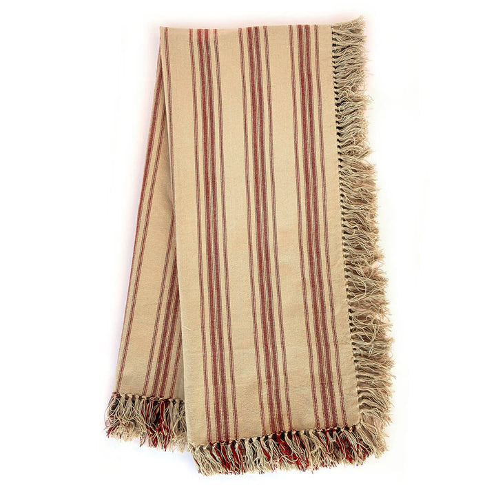 Wild Oats Interiors Farmhouse Home Decor Grain Sack Throw Blanket