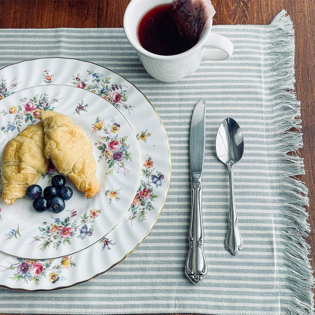 Wild Oats Home Farmhouse French Country Decor striped placemat