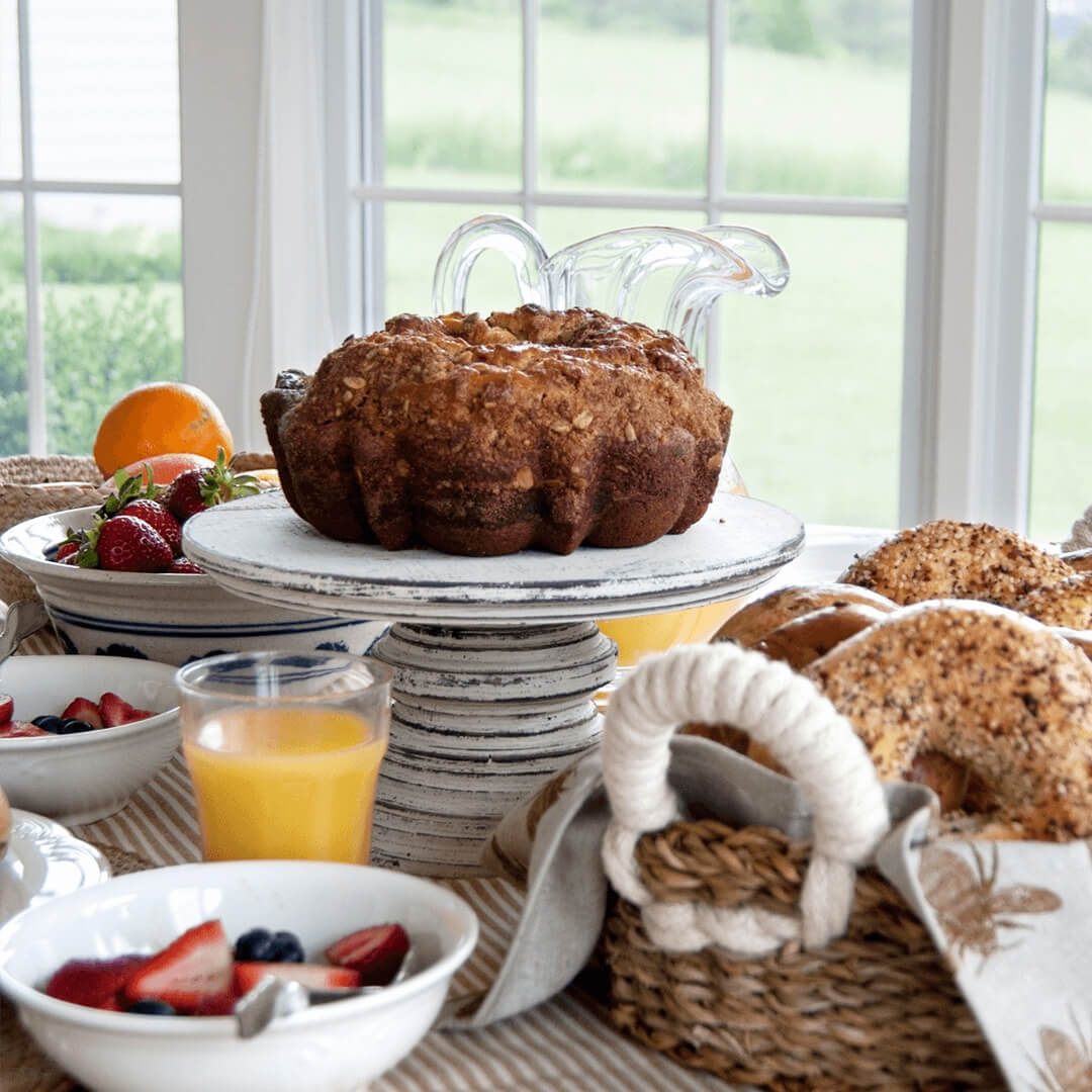 Wild Oats Interiors Farmhouse Wood Cake Stand