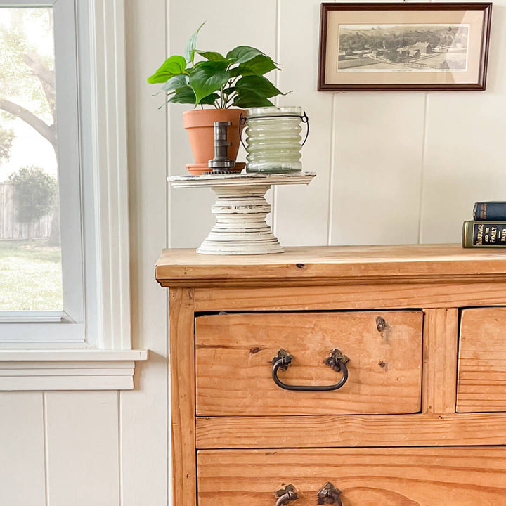 Wild Oats Interiors Farmhouse Wood Cake Stand