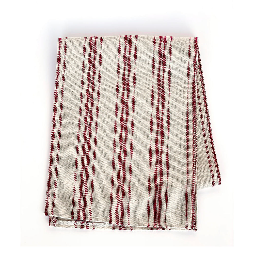 Wild Oats Interiors Farmhouse Home Decor Stripe Table Runner Linen