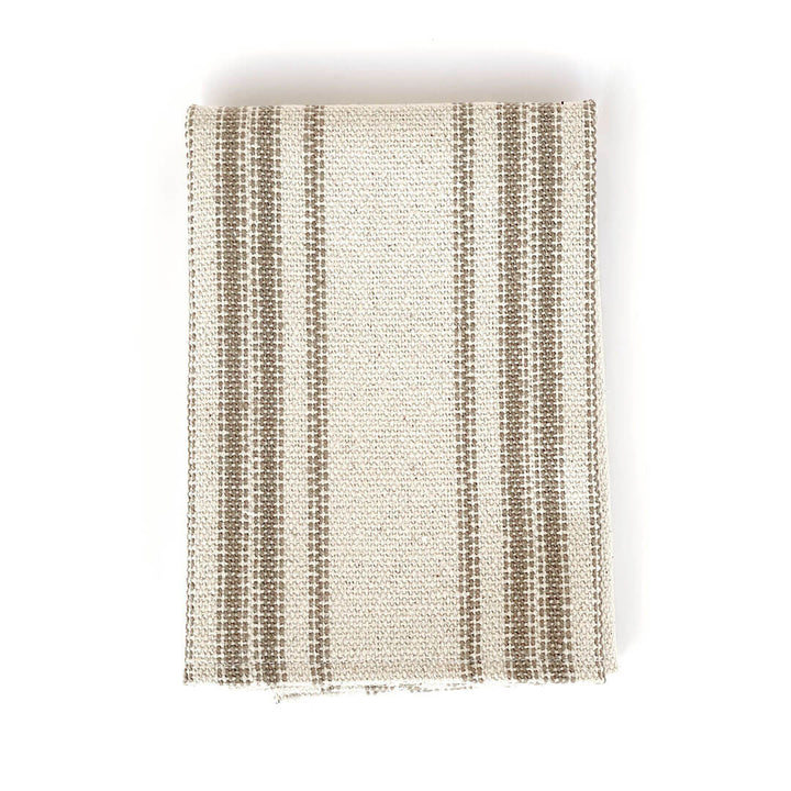 Wild Oats Home Farmhouse Decor Striped Napkin Tan